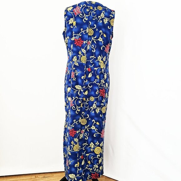 Sag Harbor Blue Floral Print Sheath Dress - Picture 2 of 4